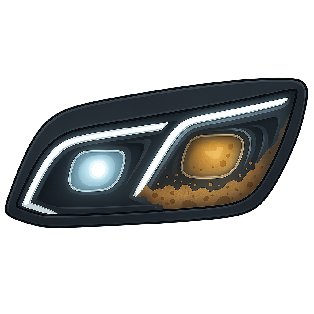 Грязь в фарах